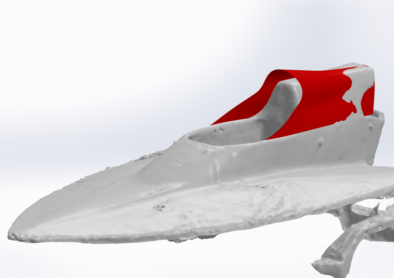 3D skänner faili peale projekteerimine, võistluspaadi ümberehitus