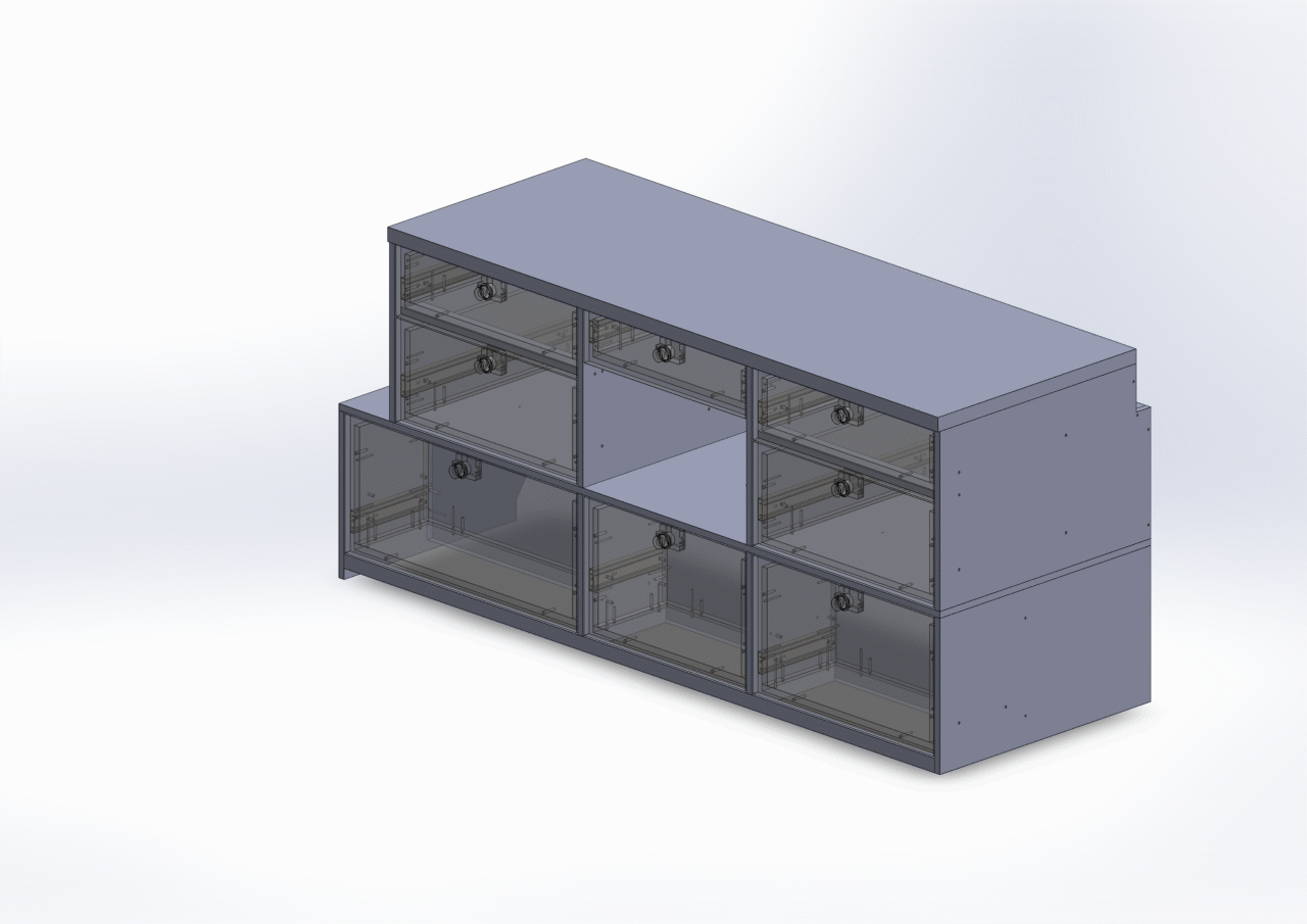 CAD-joonestus sahtlitega kapist, mööbli frees jooniste jaoks