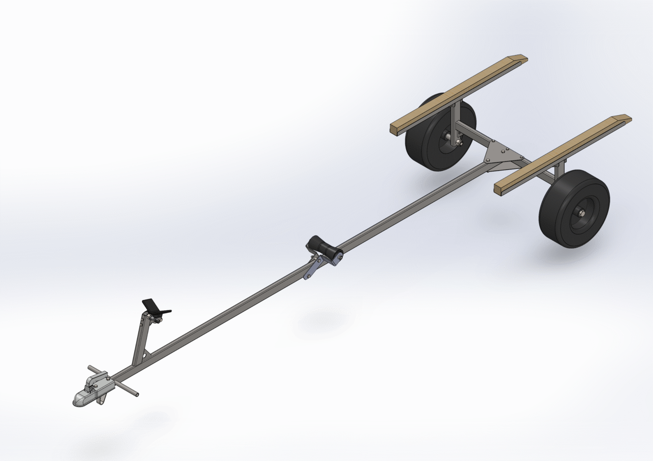 Võistluspaadi keevitatud rannahaagis